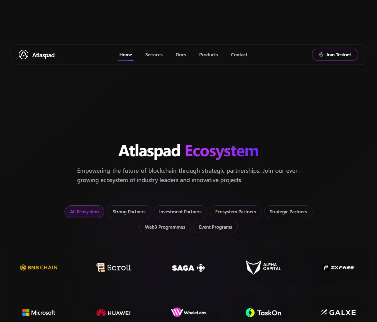 Atlaspad — Ekosistem